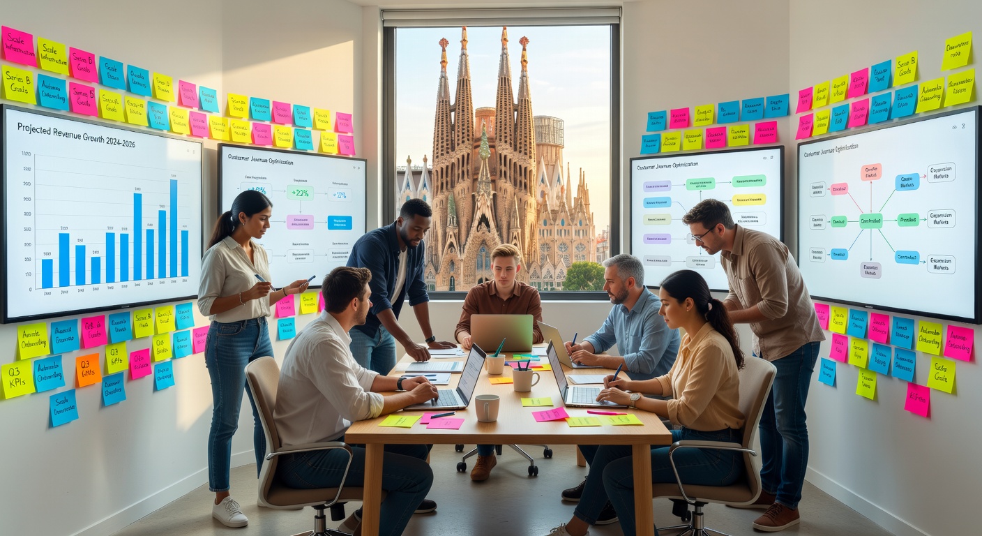 Equipo de Spain Startup Growth en sesión de estrategia en Barcelona